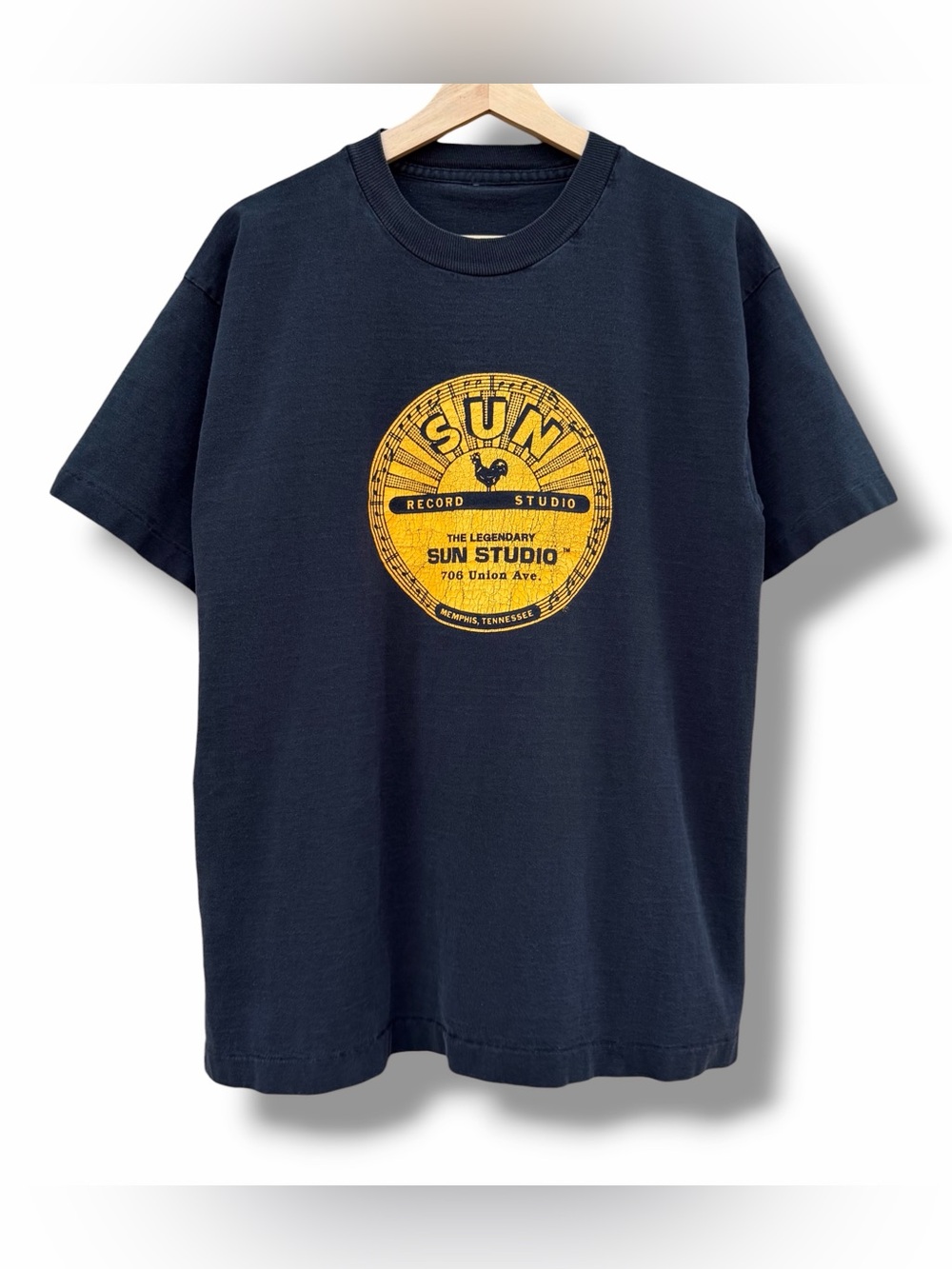 Vintage 90s Sun Record Studio Memphis, Tennessee T-Shirt Black Size Large USA